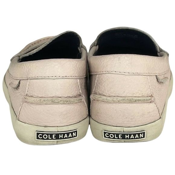 Cole Haan Womens Sz 6 Nantucket Pink Pebbled Leather Penny Loafer - Picture 5 of 8